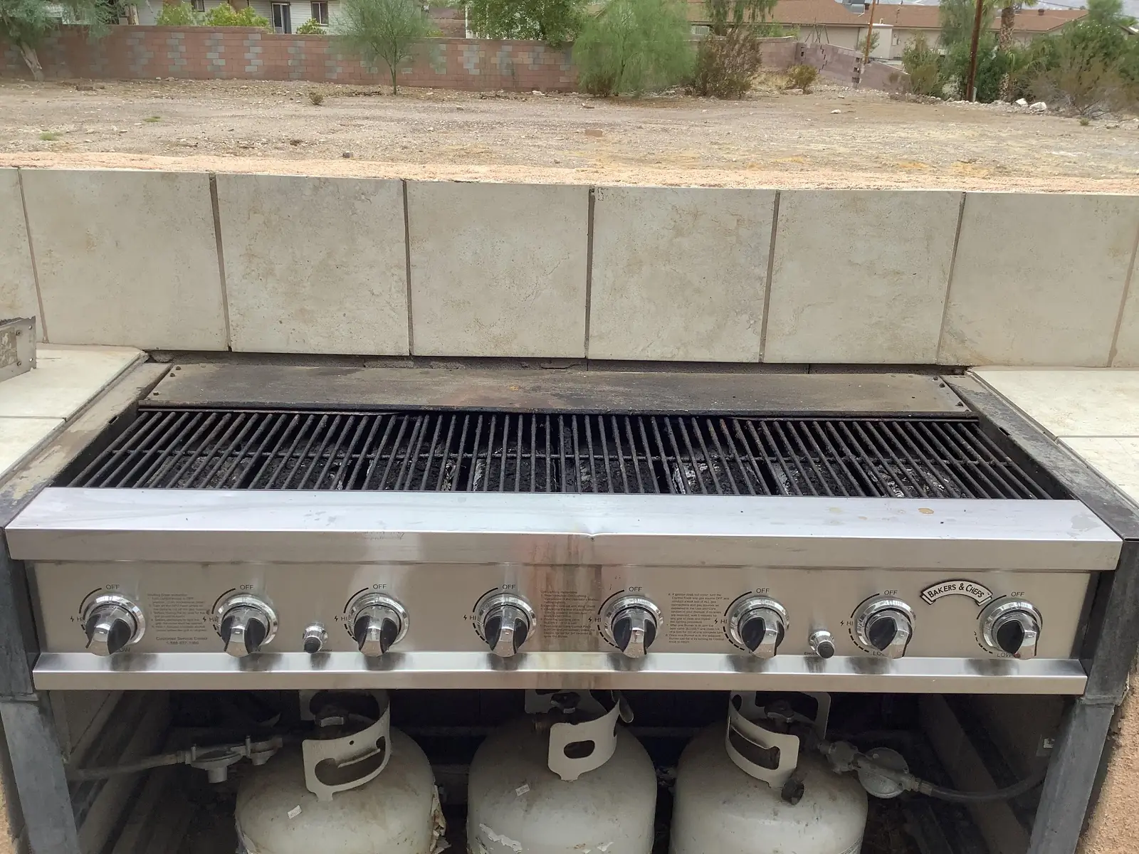 close shot of the BBQ